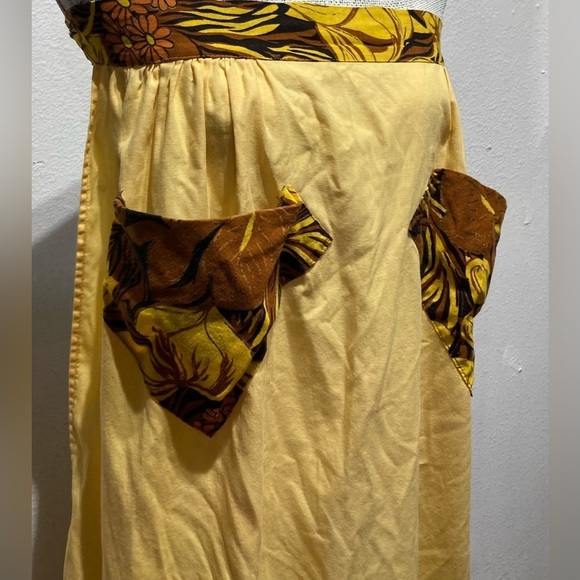 Vintage Hawaiian Print Long Apron - Picture 3 of 4